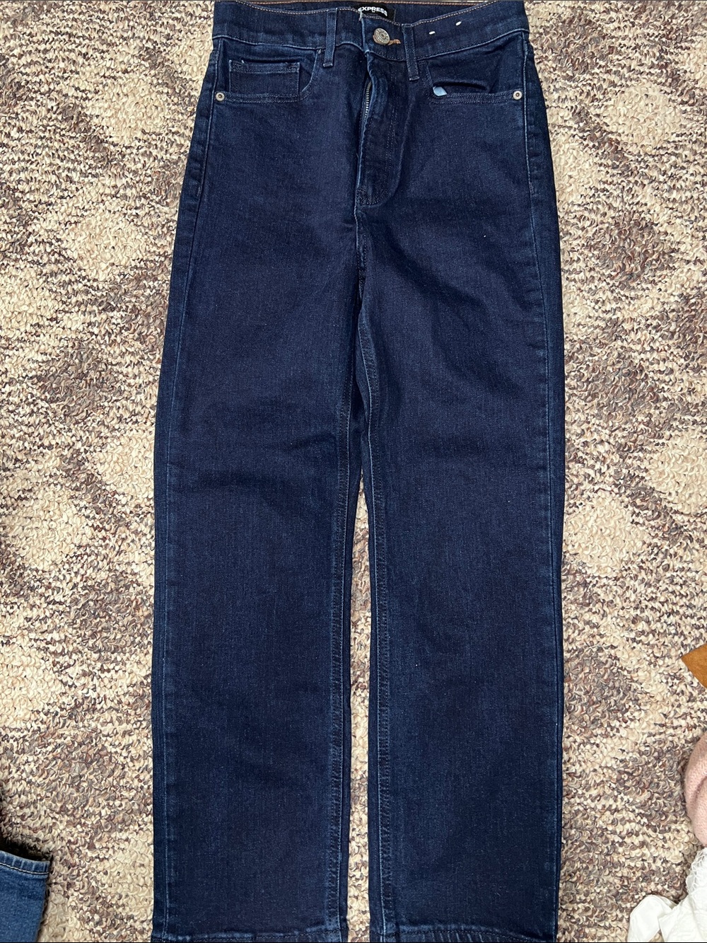 Express Men's Dark Indigo Straight Jeans